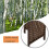 Freestanding Room Divider Brown 4-Panel with Removable 3