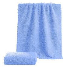 Coral Fleece Face Towel Light Blue Microfiber 1 Pack