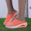 Women's summer mesh toe slippers orange size 9 2