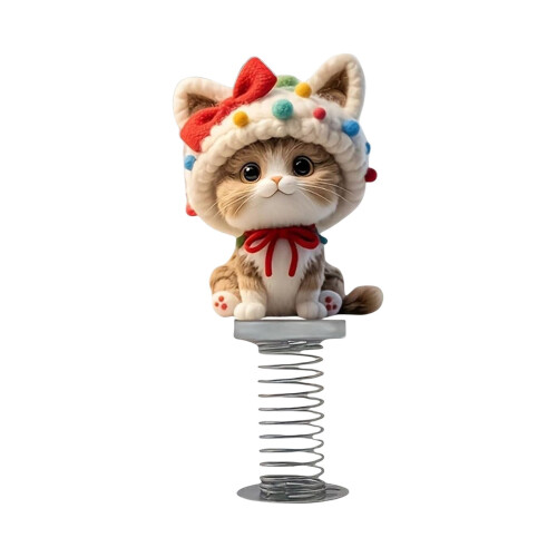 Shy Kitty Bobblehead Acrylic 2D Flat Car Dashboard Desk
