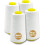 White Polyester Serger Thread 4 Cones  3000 Yards 1