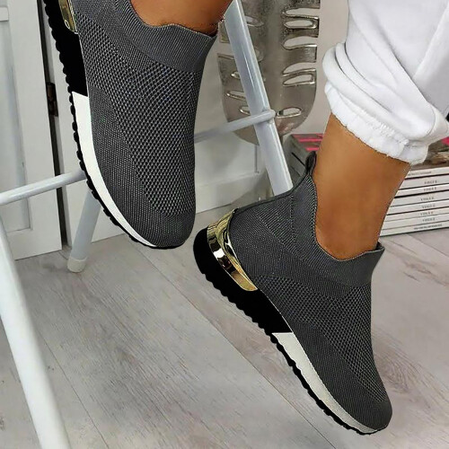 Women's Running Sandals Stretch Cloth Gray Size 39 2