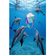 Wooden Dolphin Pod Puzzle 1000 Pieces