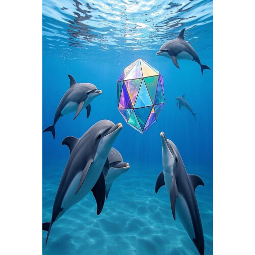 Wooden Dolphin Pod Puzzle 1000 Pieces