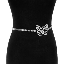 Butterfly body chain metallic diamond waist chain 1 piece