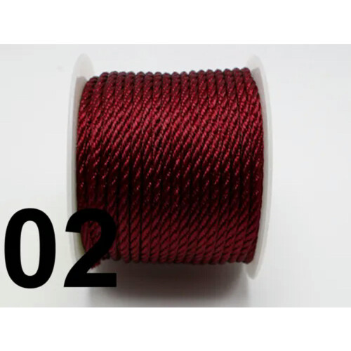 Nylon string Chinese satin silk braided cord 3mm 16.4 ft