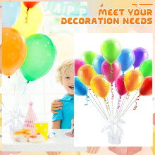 Balloon Decorative Pendant White Black Metallic 12 pcs