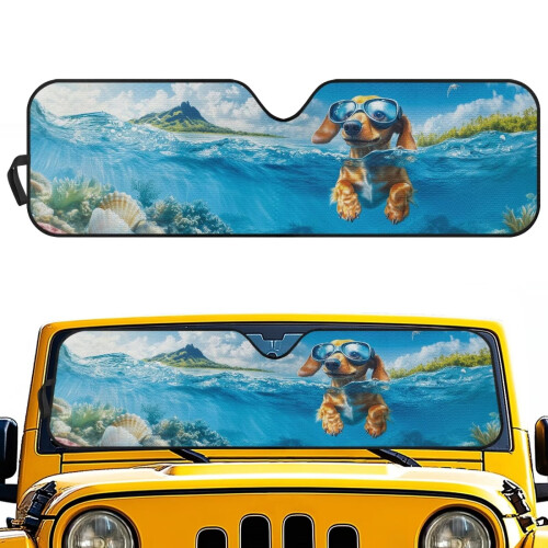Ocean Beagle Windshield Sun Shade for Jeep Wrangler TJ JK