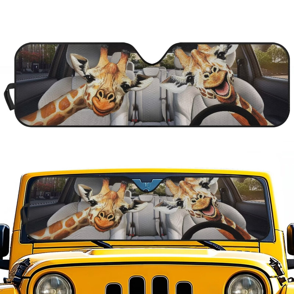 Giraffe Windshield Sun Shade For Jeep Wrangler Tj/Jk/Jl & 9180435757555
