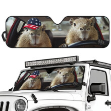 Foldable Capybara Windshield Sun Shade for Jeep Wrangler TJ