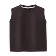 Kids Tank Top Round Neck Sleeveless Solid Summer Top