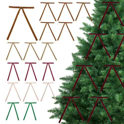 Samt-Weihnachtskranzschleife, 5 x 7 Zoll, 25 Stück