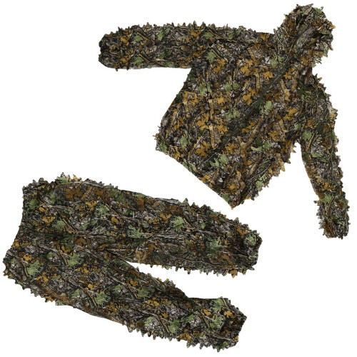 Hunting Clothes Set 3D Leaf Pattern Outdoor Jacket and
