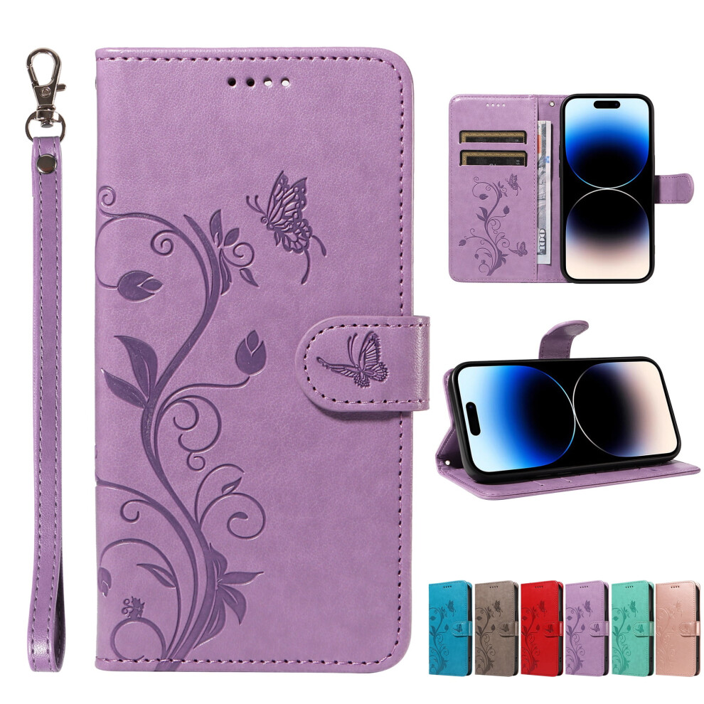 Pu Leather Wallet Case For Samsung Galaxy A54 5G Purple 9087558988272