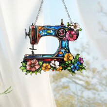 Sewing Machine Earrings Acrylic Flat Pendant for Women