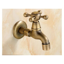 Brass Garden Bibcock Antique Dragon Carved Single Cold Tap