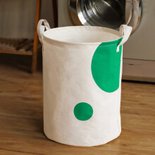 Panier de rangement pliable en coton et lin avec poignée, grand modèle