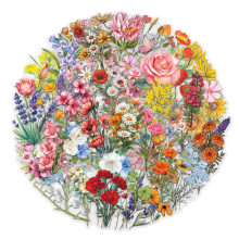 Waterproof Floral Watercolor Stickers 60Pcs HD Vinyl