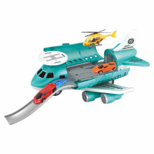 Airplane Toy Set with 3 Mini Cars Helicopter and 6
