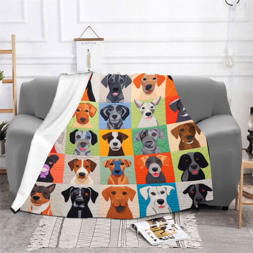 Dog Throw Blanket Soft Cozy 80x60 Inches