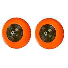 Solid Rubber Wheelbarrow Tires 16 Inch 4.80-8 Flat-Free Set