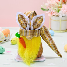 Easter Bunny Doll White Beard Carrot Decoration