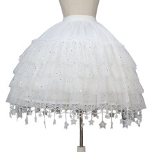 COMEET White Crinoline Underskirt with Hoop 2