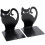 Cat-Shaped Book Ends Black 2 Pcs 1