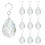 Clear Glass Crystal Teardrop Ornaments 10 pcs 1