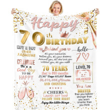 Couverture pour le 70e anniversaire d'une femme, 127 x 152 cm