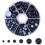 Black Flat Back Pearl Cabochons 4-12mm 6 Sizes 690 Pcs 1