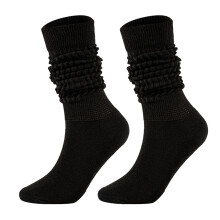 Men's Wool Thermal Socks Black Medium High Tube One Size