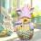 Easter Resin Chicken Doll Decoration 1 piece 1