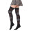 Karierte Overknee-Socken für Damen, hochelastisch, Einheitsgröße 1