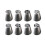 Stainless Steel Cake Embosser Piping Nozzle Set 6 pcs 1