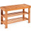 Bamboo Shoe Rack Bench 3-Tier Entryway Storage Shelf 1