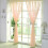 Beige sheer tulle curtain panel 100x200 cm 1 piece 1
