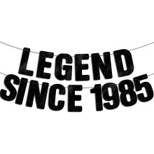 Gold Glitter 'Legend Since 1985' Birthday Banner Set