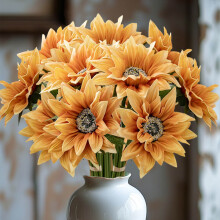 Bouquet di fiori artificiali, vibranti e realistici, 1 confezione