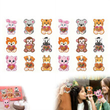Valentine Animal Shaker Candy Cards with Plastic Domes 18