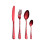 Ensemble de couverts en acier inoxydable Red Holiday, 4 pièces 1