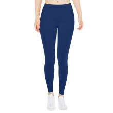 Women's Low-Waisted Opaque Yoga Leggings Blue XXL