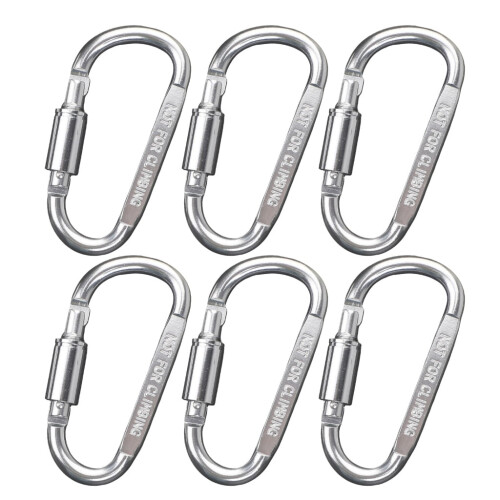 Heavy Duty Auto-Locking Carabiner 6 Pack