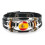 Leather Bracelet Country Flag Multi-Layer Black Cowhide 1