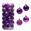 Purple Christmas Decorative Balls Plastic 24pcs 3cm 1