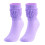 Men's Wool Thermal Socks Purple Medium High Tube Bubble 1