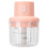 Electric Food Processor Pink 250ml USB Charging 1