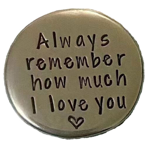 Hand-Stamped Keepsake Heart Pocket Personalized