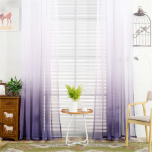 Purple Gradient Tulle Door Scarf Curtain Panel 1 Piece