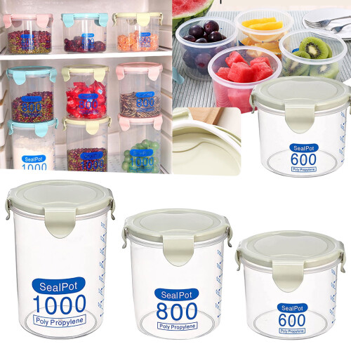 Light Green PP Food Storage Containers (600/800/1000 mL)
